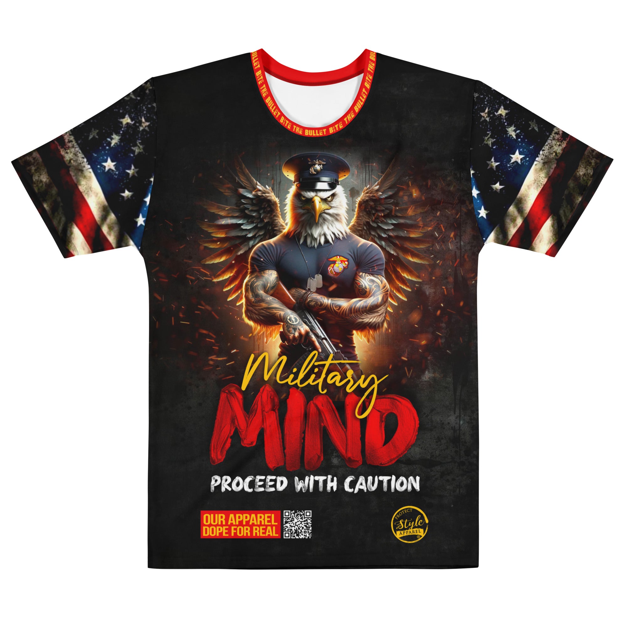 Marine Military Mind (Bite The Bullet) Men's t-shirt