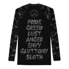 Load image into Gallery viewer, 7 SINS Black Out PBM Men&#39;s Rash Guard
