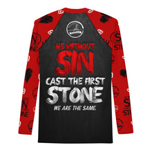 Load image into Gallery viewer, Without Sin Red PBM Men&#39;s Rash Guard
