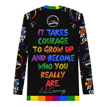 Load image into Gallery viewer, Rainbow Black Out PTP Men&#39;s Rash Guard
