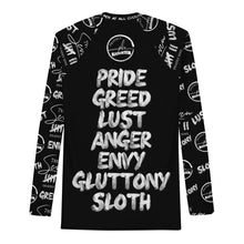 Load image into Gallery viewer, 7 SINS Black Chrome PBM Men&#39;s Rash Guard
