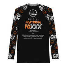 Load image into Gallery viewer, Love The Gray Platinum Foxxx Black PBM Men&#39;s Rash Guard
