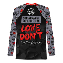 Load image into Gallery viewer, The Couple Fake Love Gray PSA Men&#39;s Rash Guard
