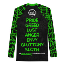 Load image into Gallery viewer, Caution PBS (Green) Men&#39;s Rash Guard
