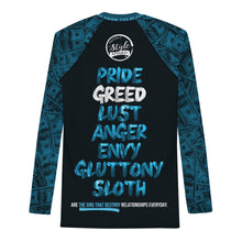 Load image into Gallery viewer, American Greed (Blue) Men&#39;s Rash Guard
