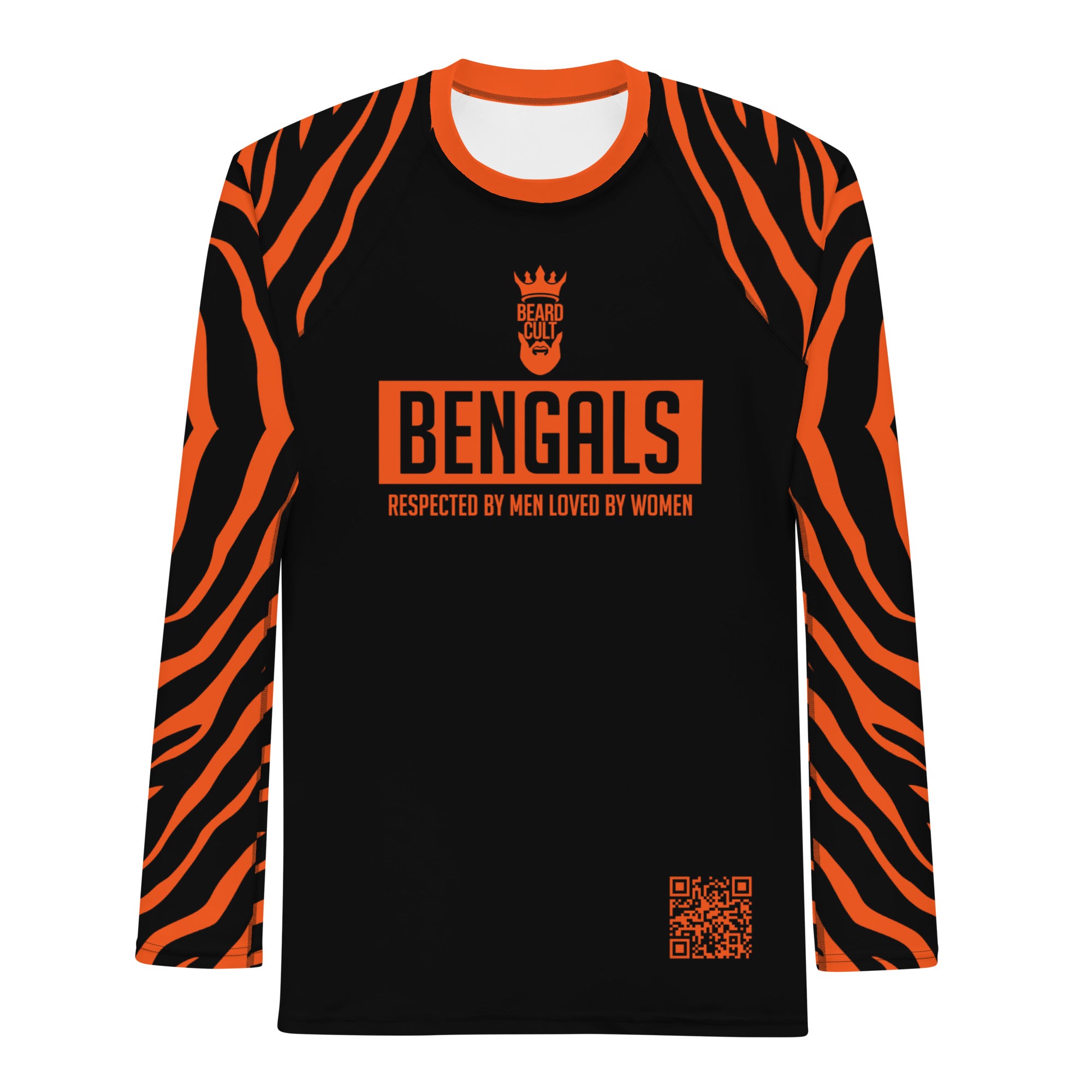 Bengals Black Out Beard Cult Men's Rash Guard