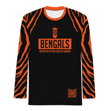 Load image into Gallery viewer, Bengals Black Out Beard Cult Men&#39;s Rash Guard
