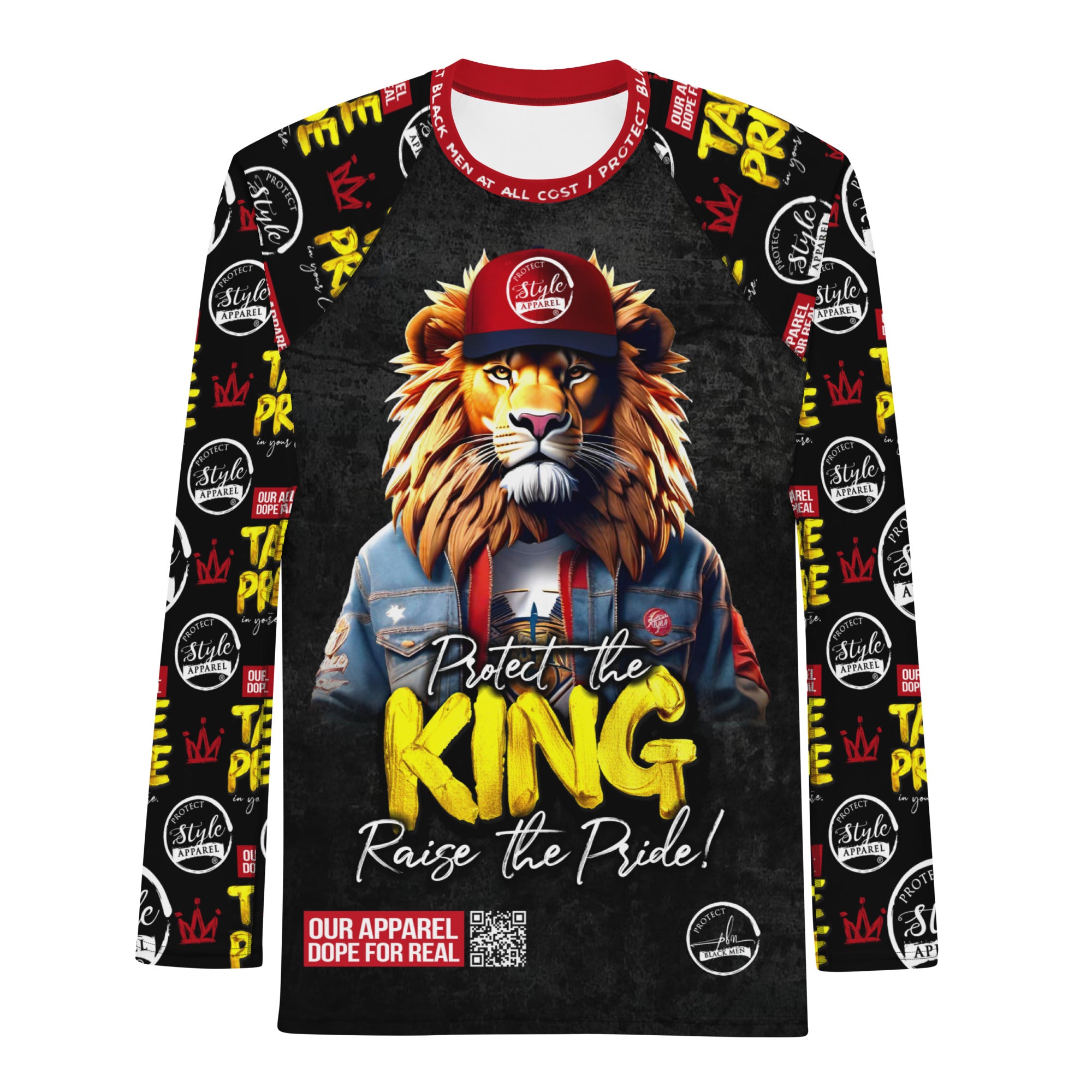 Protect The King Lion PBM Men's Rash Guard