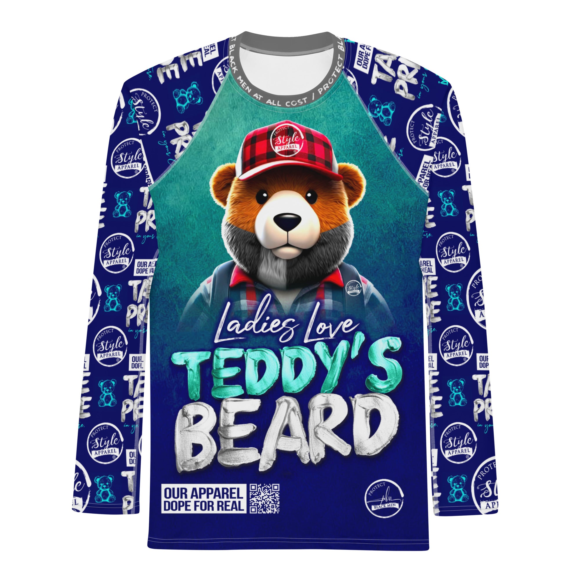 Ladies Love Teddy's Beard PBM Men's Rash Guard