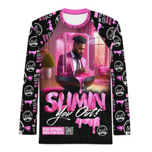 Load image into Gallery viewer, Slimin You Out Pink PBS Men&#39;s Rash Guard
