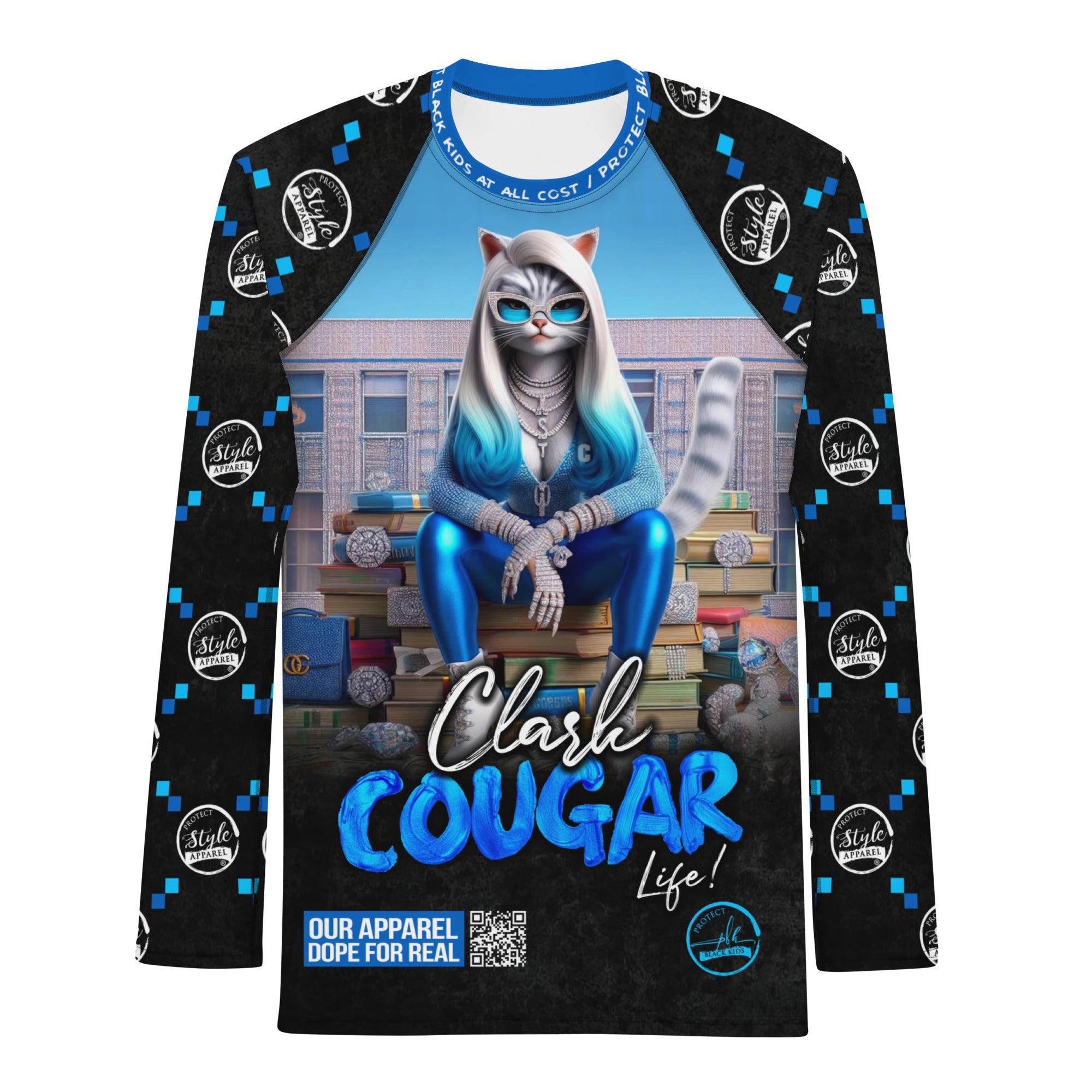 Clark Female Cougar Life PBK Men's Rash Guard