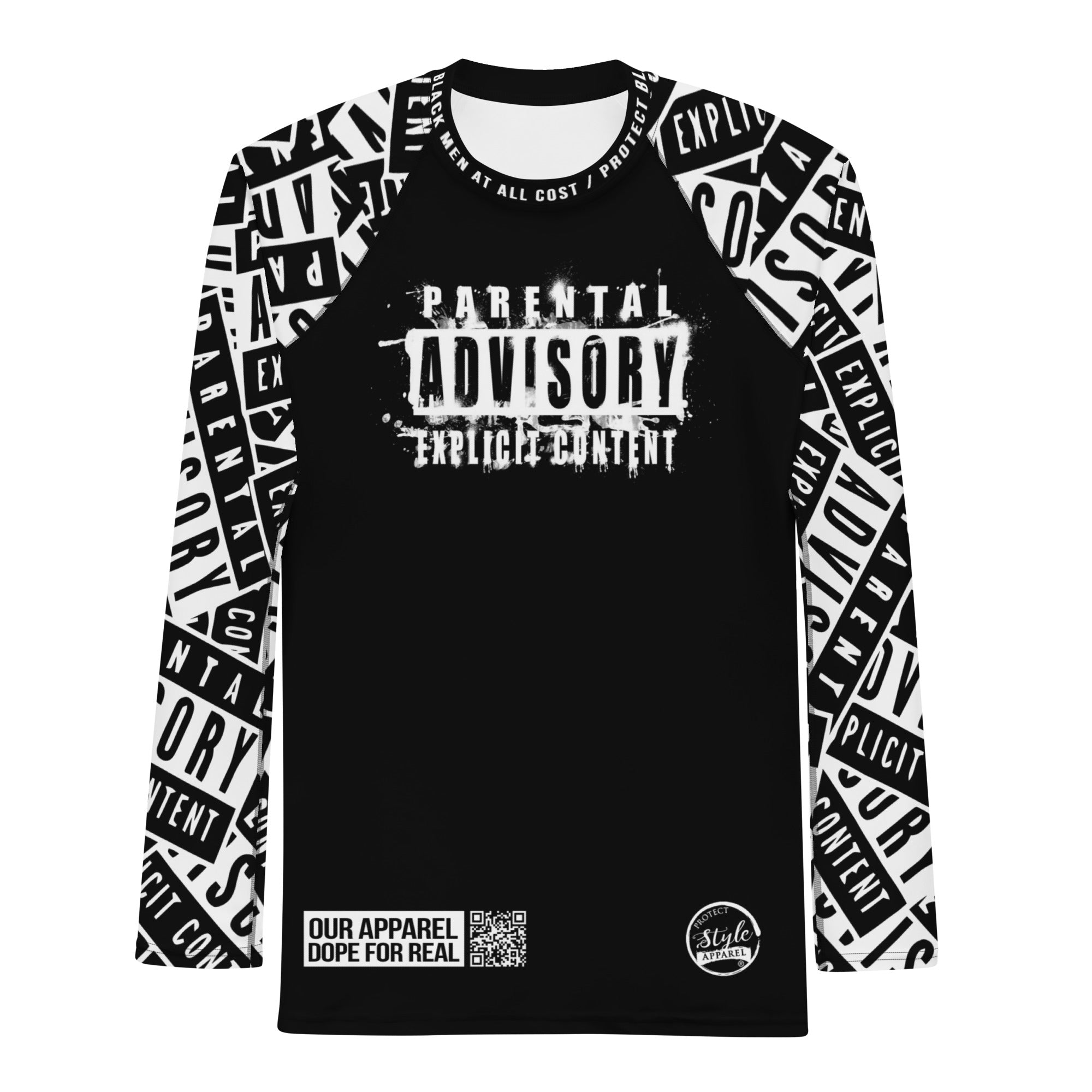 Parental Advisory PBS Men's Rash Guard