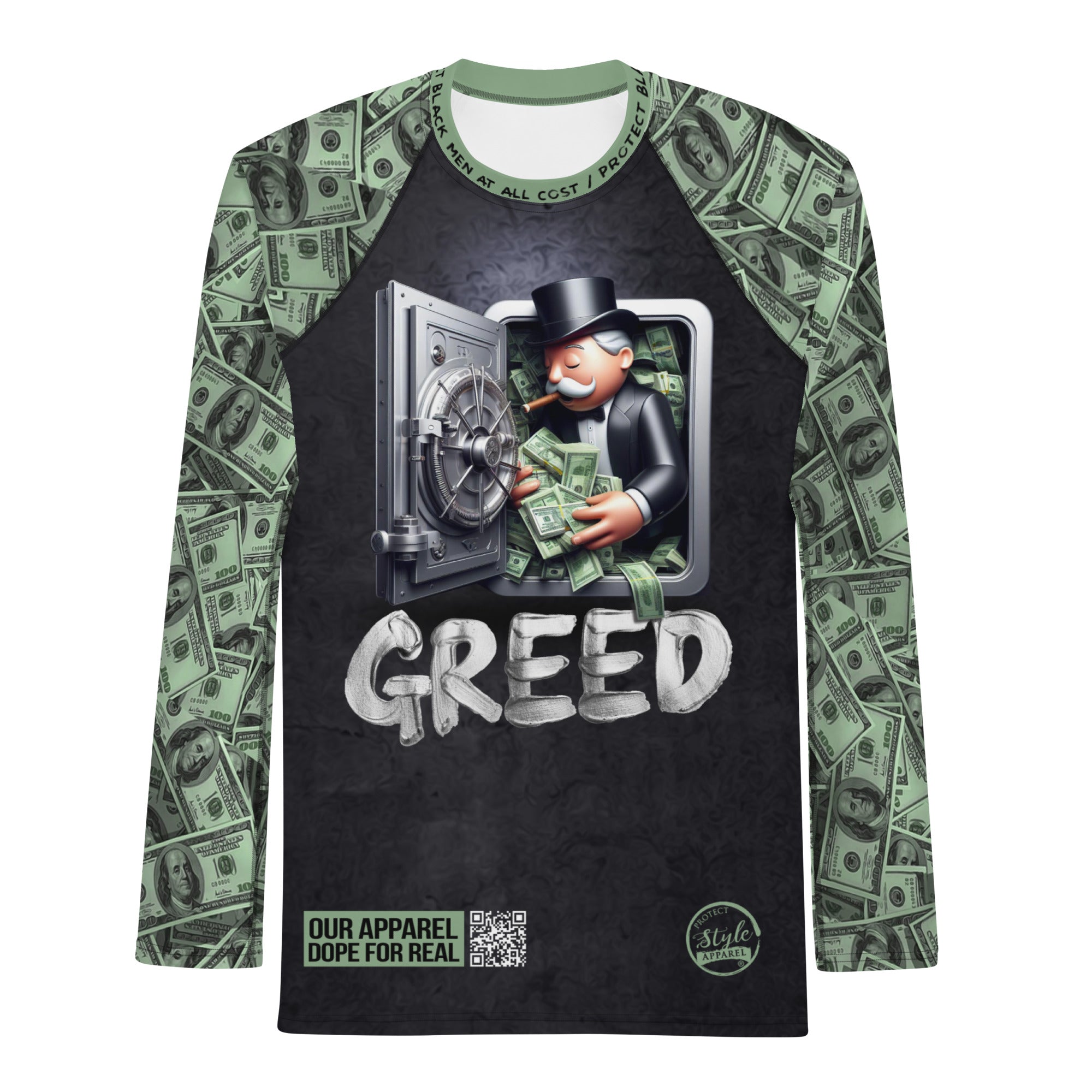 Greed Safe PBS Men's Rash Guard