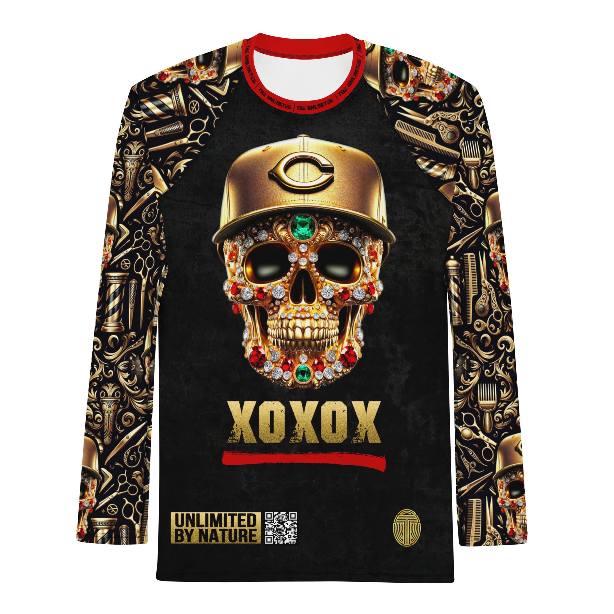 Tre Unlimited Luxury Skull Men's Rash Guard