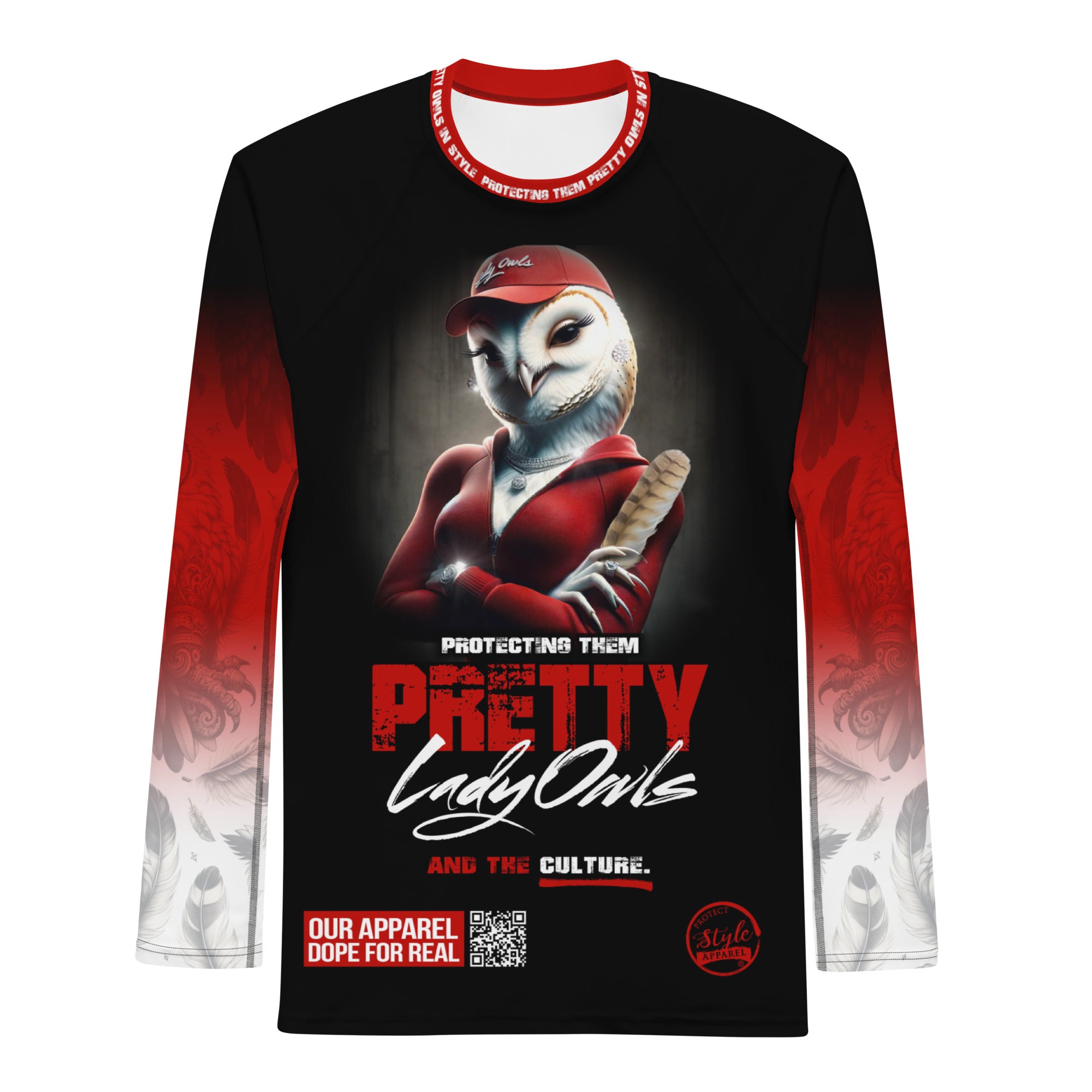 Protect Them Pretty Owls (Mt Healthy Lady Owls) Men's Rash Guard