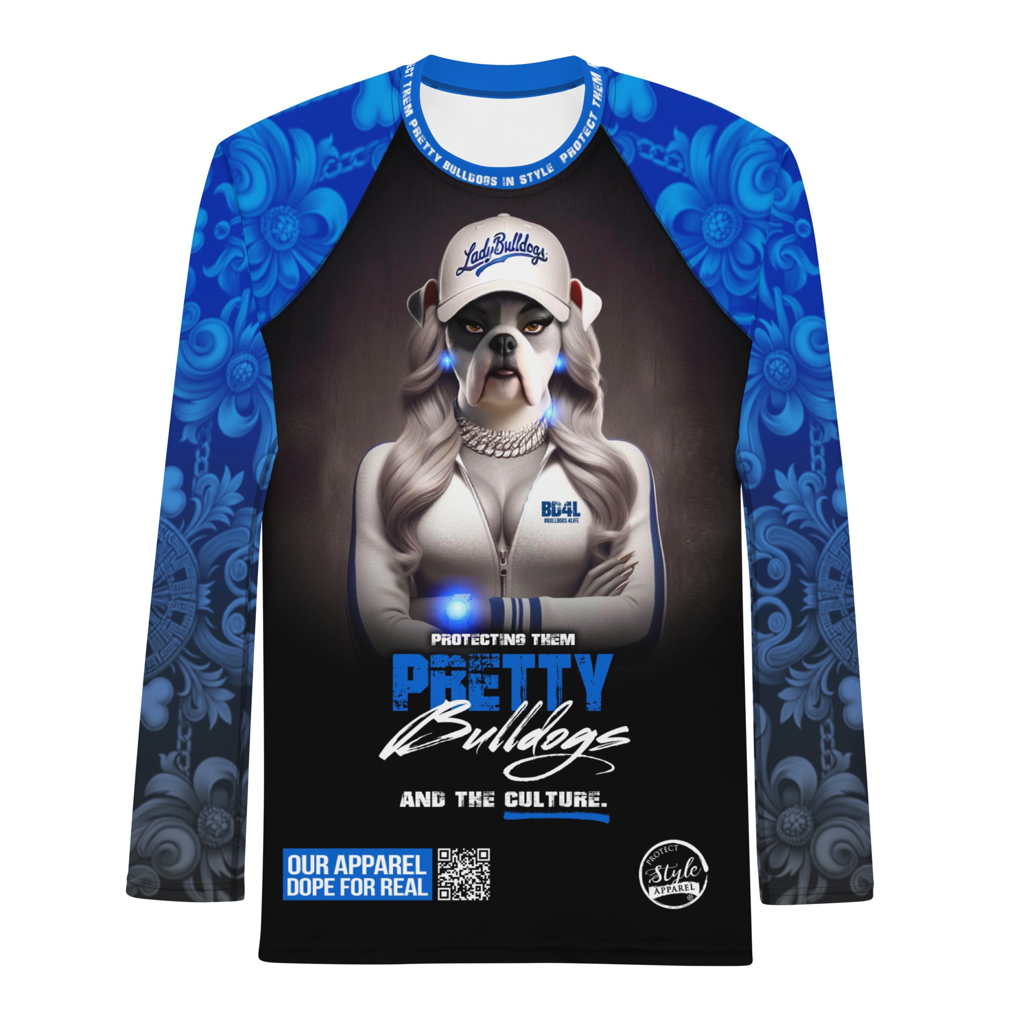 Protect Them Pretty Dogs (Woodward Lady Bulldogs) Men's Rash Guard