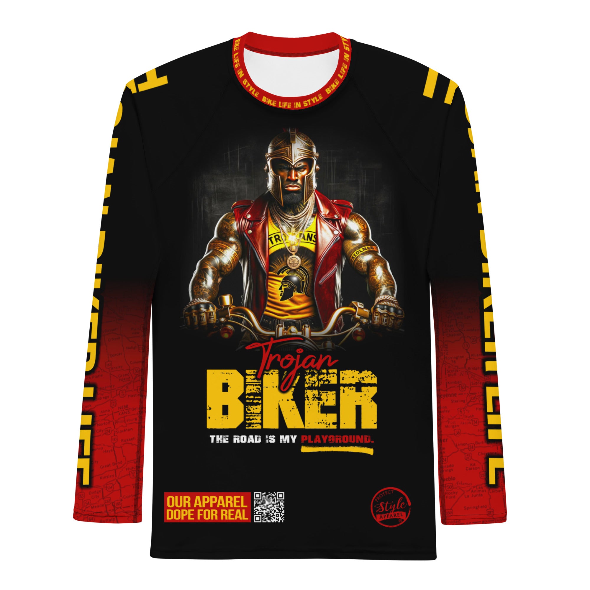 Trojan Biker (NCH) Men's Rash Guard