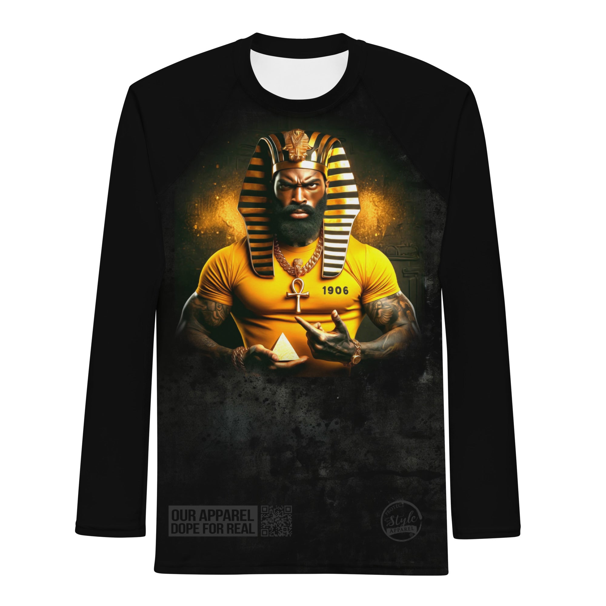 1906 (Black) Men's Rash Guard