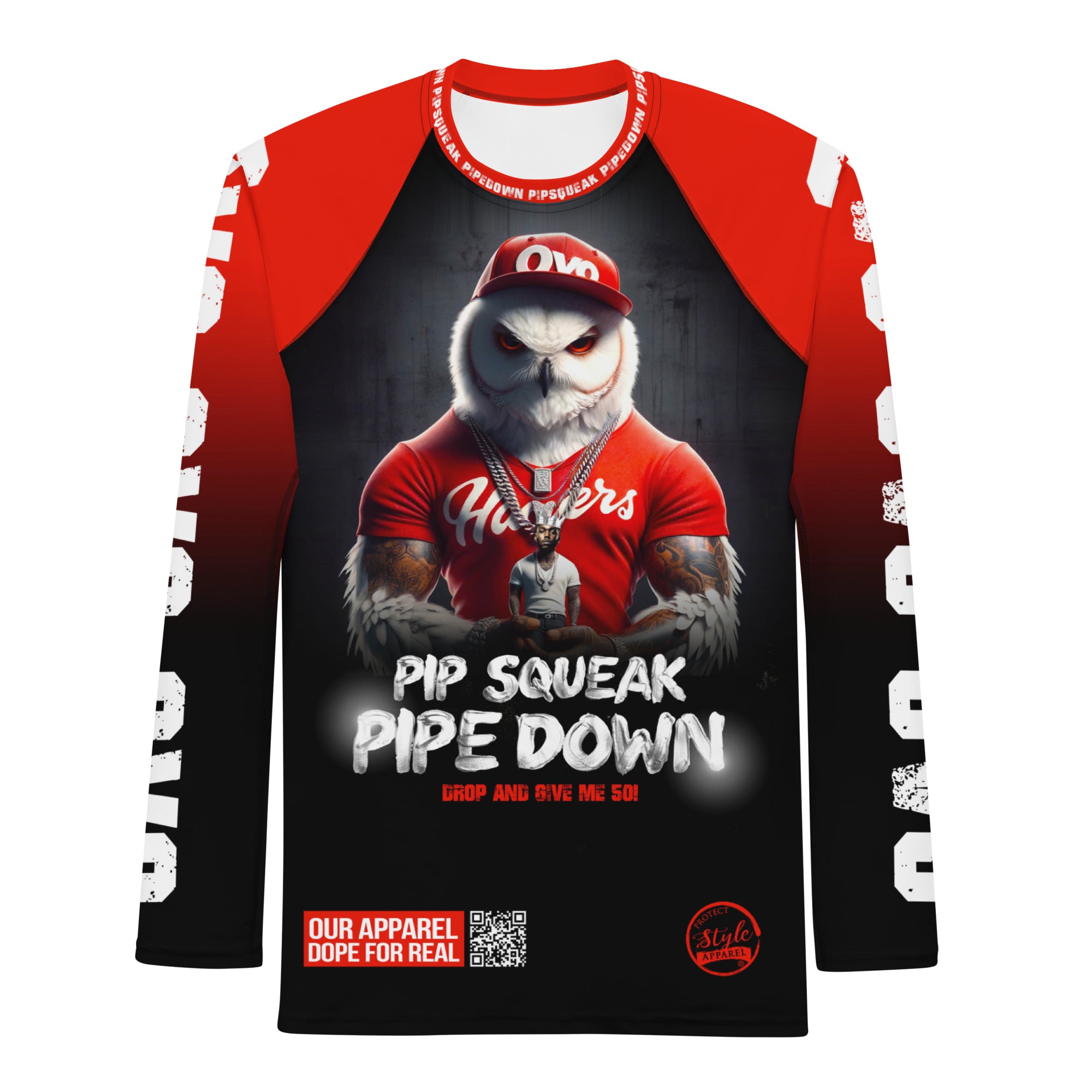 Push up Kdot Diss (Pipe Down) Men's Rash Guard