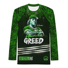 Load image into Gallery viewer, American Greed (Green) Men&#39;s Rash Guard
