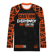 Load image into Gallery viewer, Caution PBS (Orange) Men&#39;s Rash Guard
