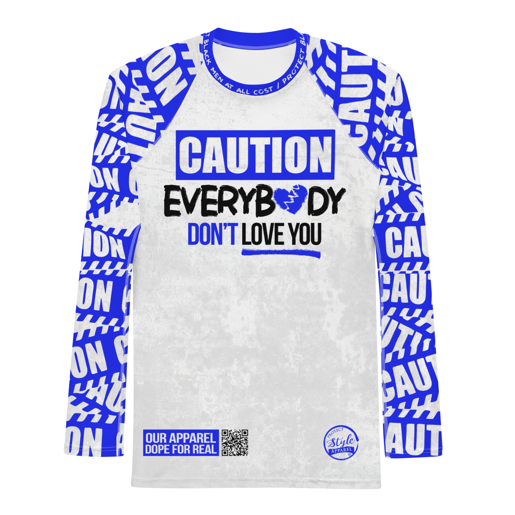 Caution Light PBS (Blue) Men's Rash Guard