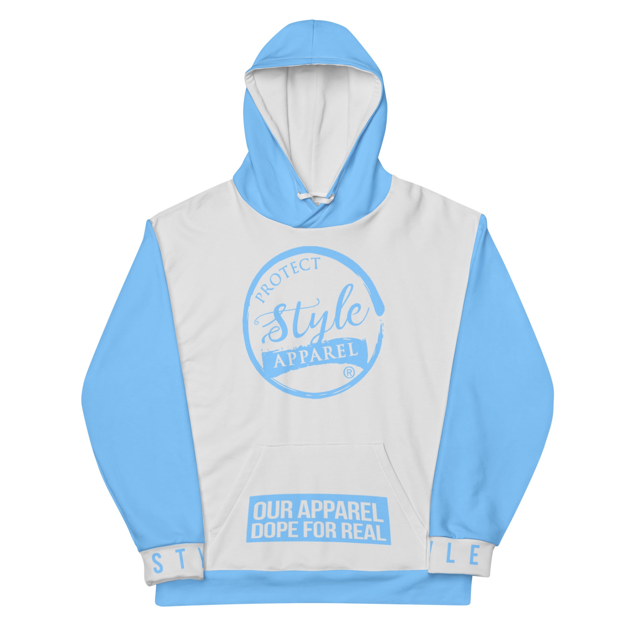 PSA Logo Powder Blue/Gray Unisex Hoodie