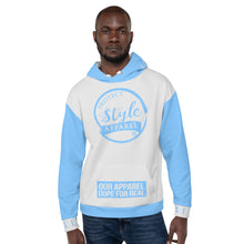 Load image into Gallery viewer, PSA Logo Powder Blue/Gray Unisex Hoodie
