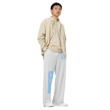 Load image into Gallery viewer, PSA Logo Powder Blue/Gray unisex wide-leg pants
