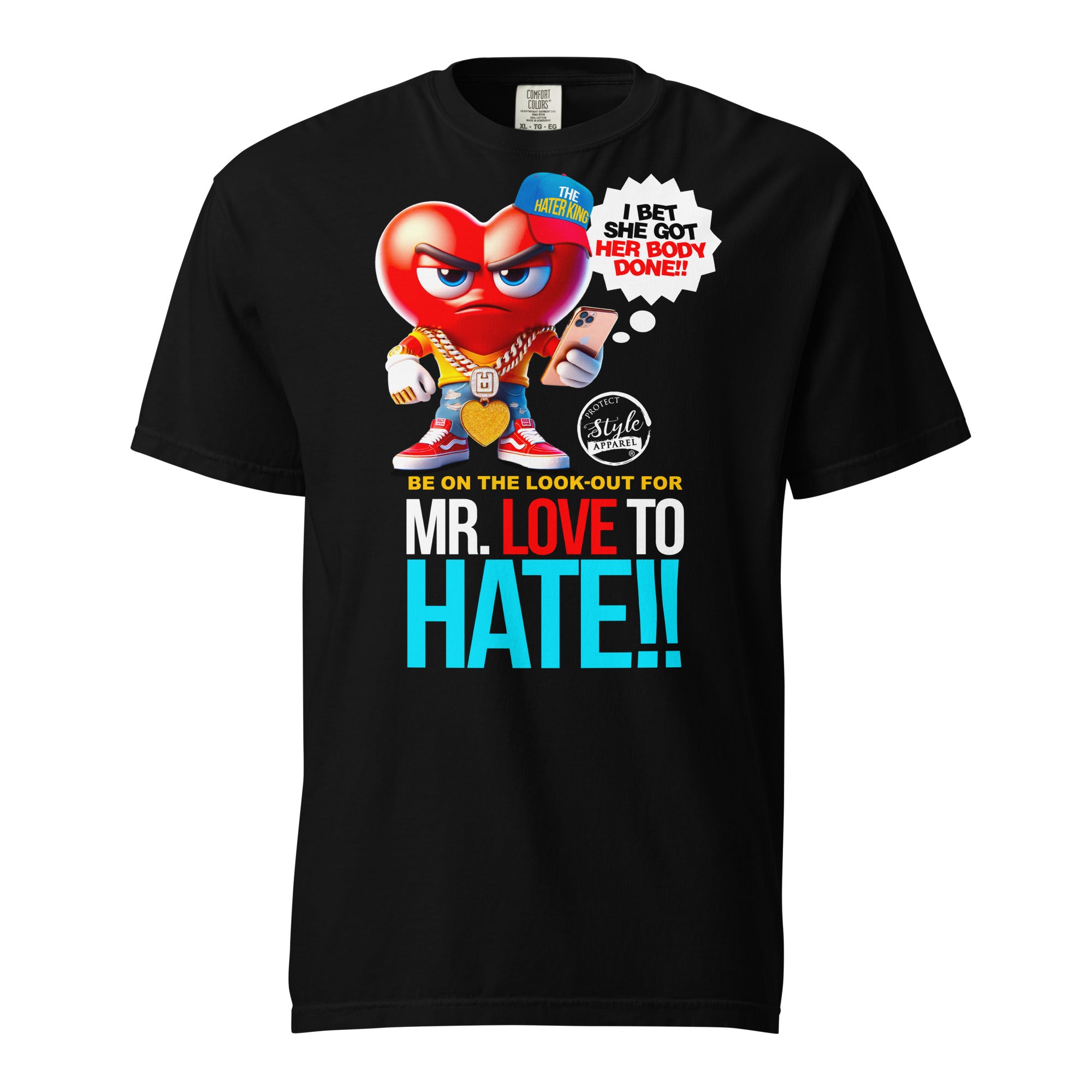 Mr. Love to Hate Unisex garment-dyed heavyweight t-shirt