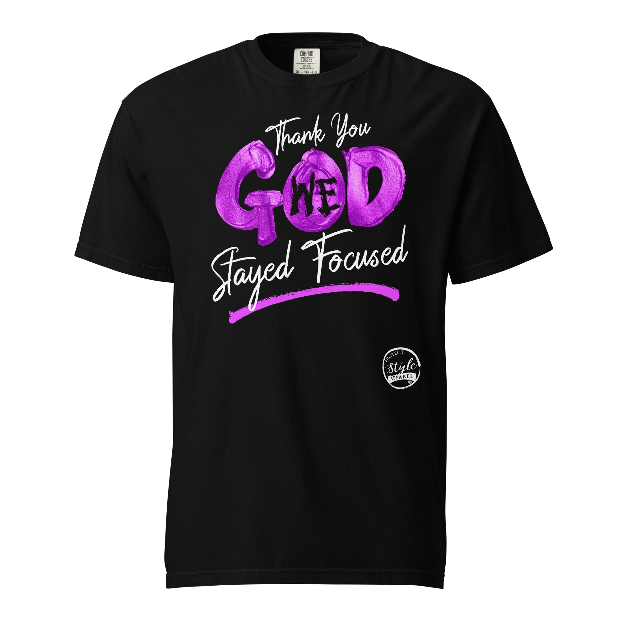 Thank You God We (Purple & White) Unisex garment-dyed heavyweight t-shirt