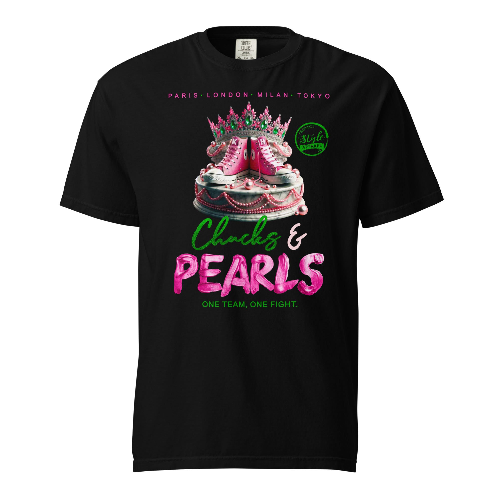 Chucks and Pearls (2) Unisex garment-dyed heavyweight t-shirt