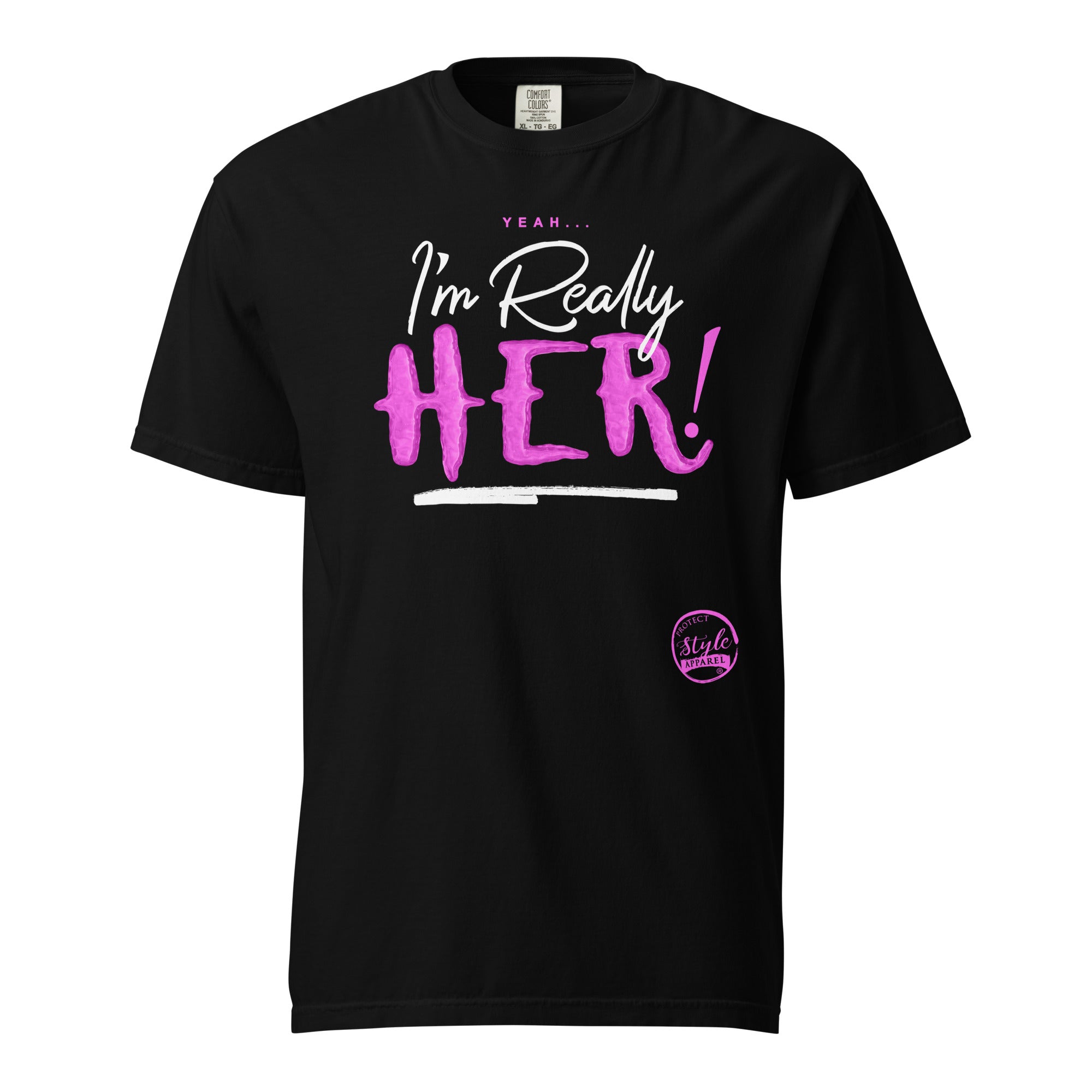 I'm Really HER (Pink) Unisex garment-dyed heavyweight t-shirt