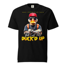 Load image into Gallery viewer, Duck&#39;d Up (Dark) Unisex garment-dyed heavyweight t-shirt
