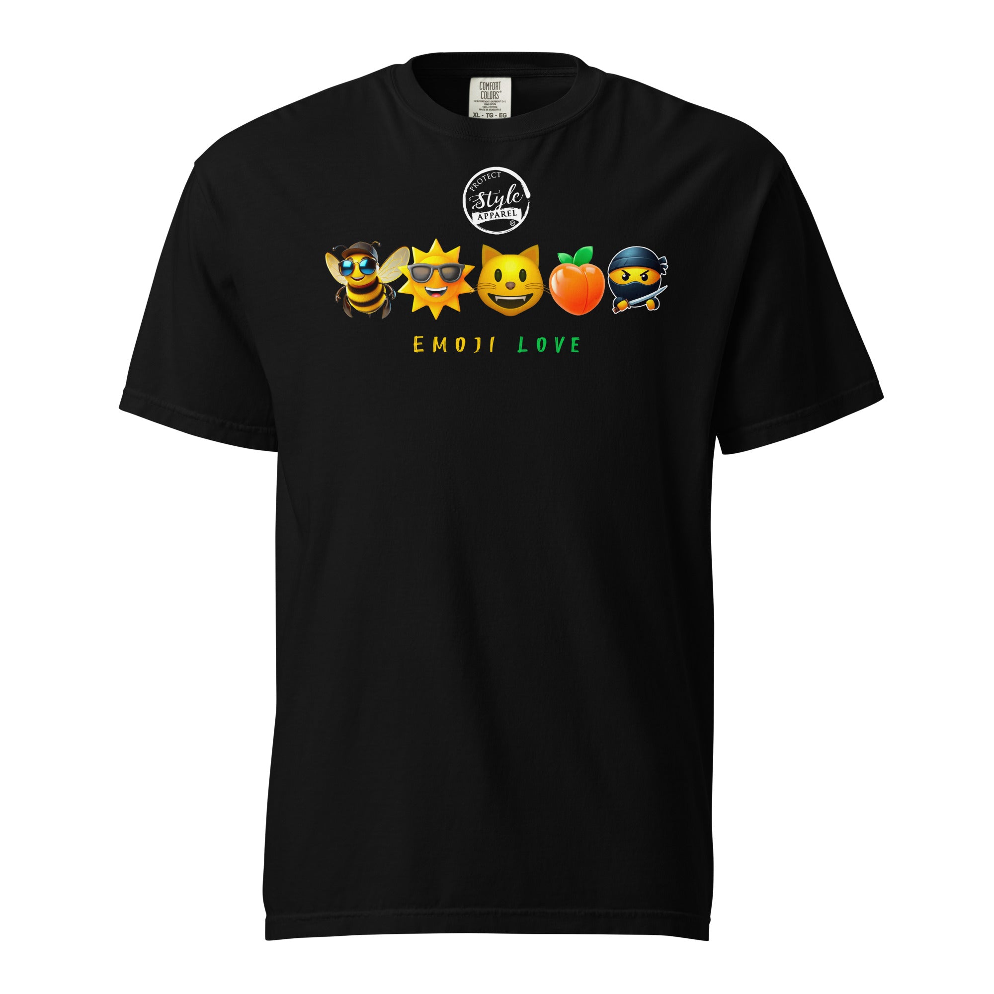 EMOJI LOVE (Bee Cool) Unisex garment-dyed heavyweight t-shirt