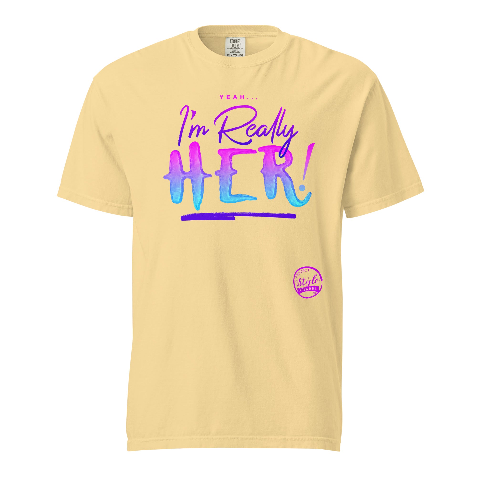 I'm Really HER (Cotton Candy) Unisex garment-dyed heavyweight t-shirt