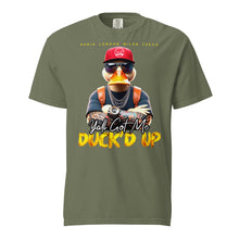 Load image into Gallery viewer, Duck&#39;d Up (Dark) Unisex garment-dyed heavyweight t-shirt
