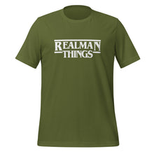 Load image into Gallery viewer, RealMan Things (White Letters) Unisex t-shirt
