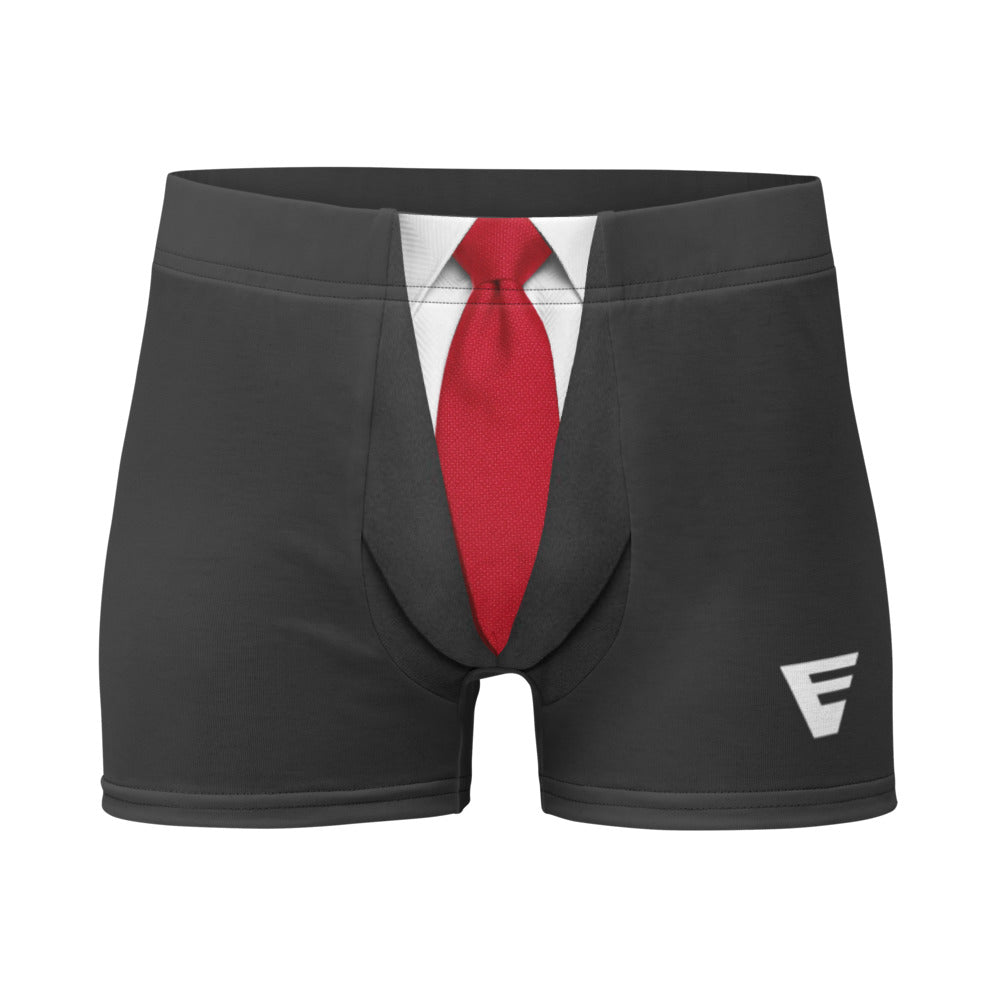 Suit and Red Tie Boxer Briefs