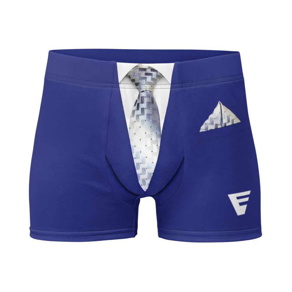 Blue Suit and Tie Boxer Briefs