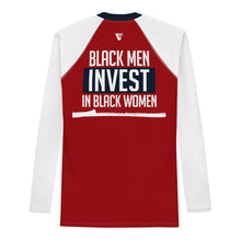 Load image into Gallery viewer, Black Men Invest Logo Beard Cult Men&#39;s Rash Guard
