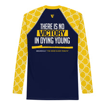 Load image into Gallery viewer, No Victory Blue Yellow Men&#39;s Rash Guard
