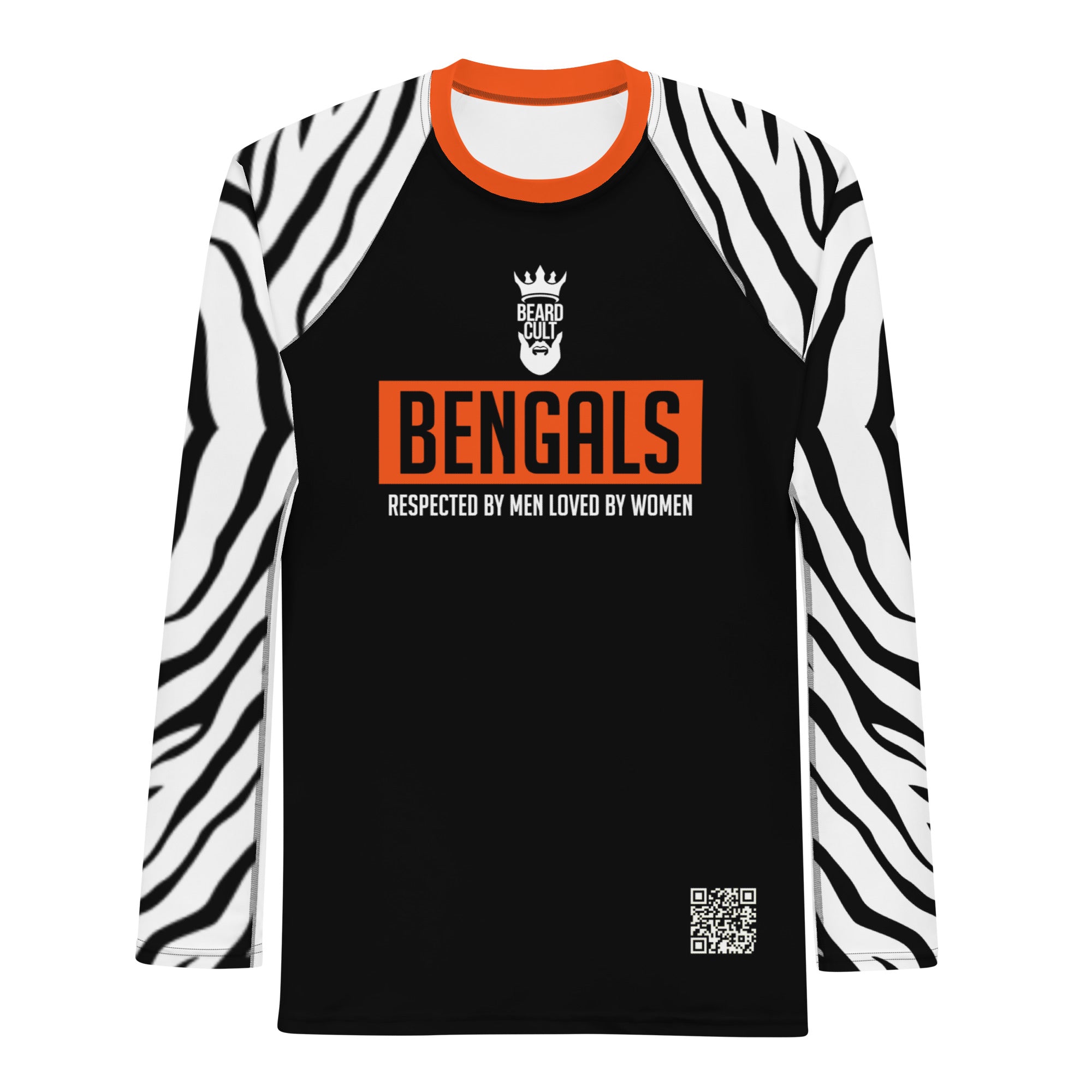 Bengals Black 2 Beard Cult Men's Rash Guard