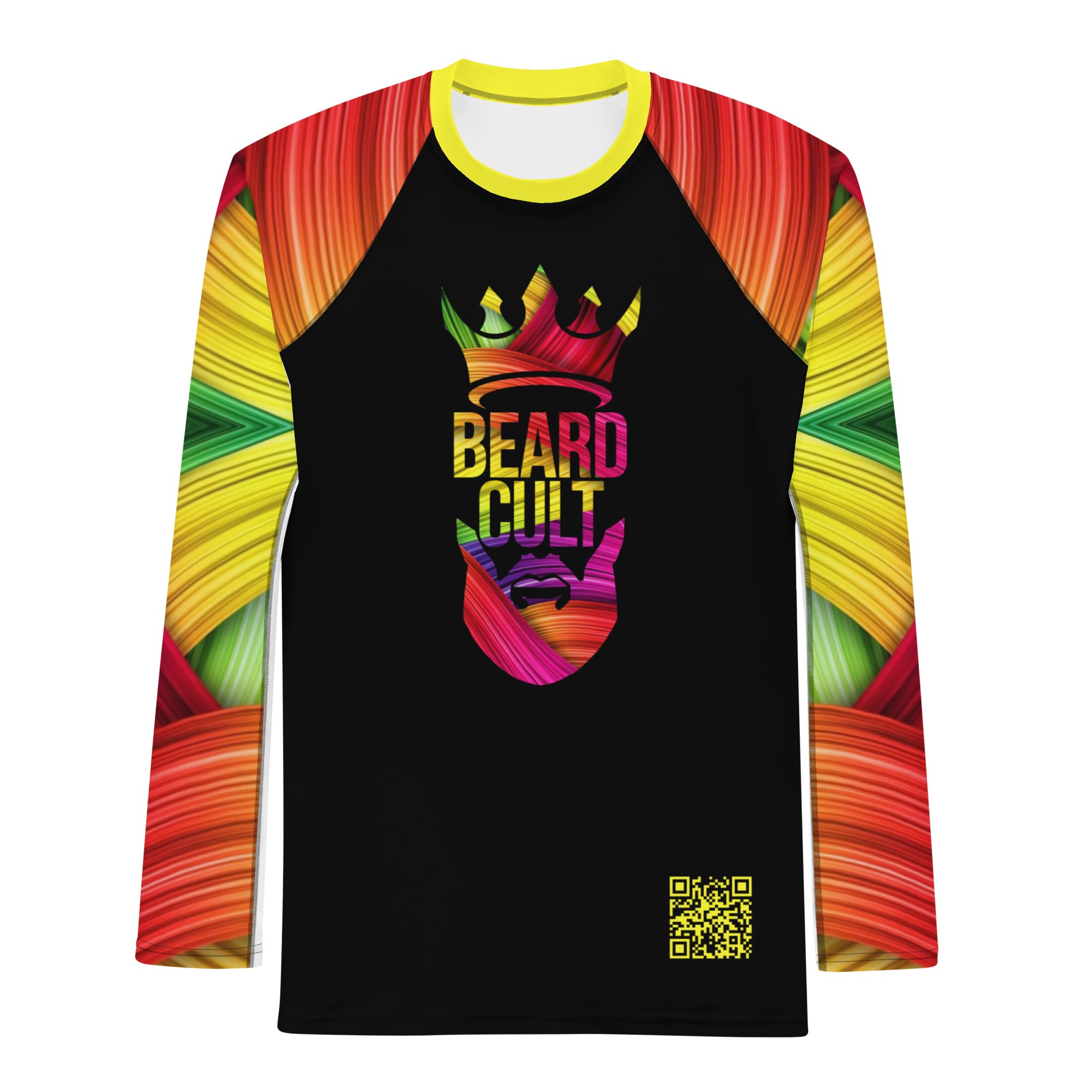 Black Men Logo Beard Cult Men's Rash Guard