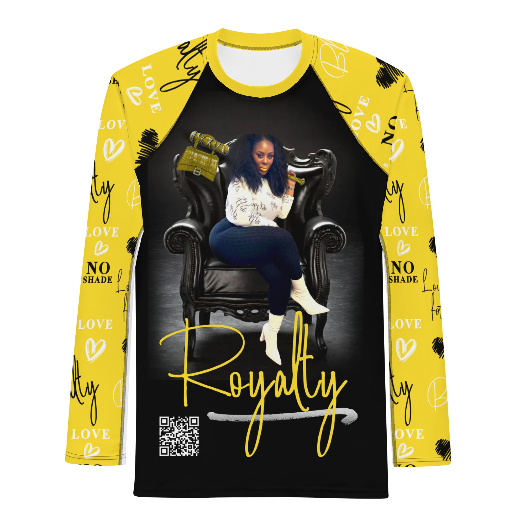 Yellow Royalty Beard Cult Men's Rash Guard