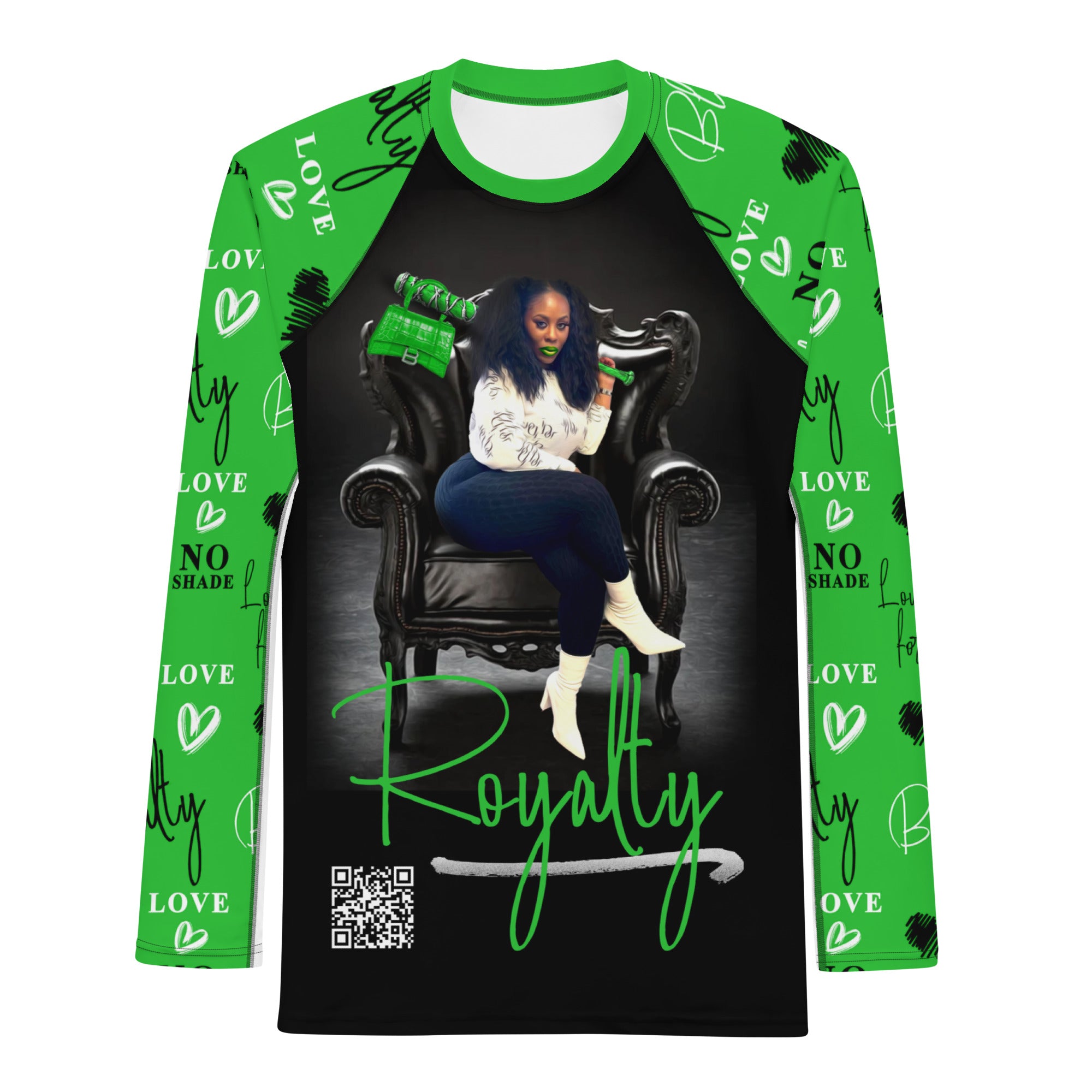 Green Royalty Beard Cult Men's Rash Guard