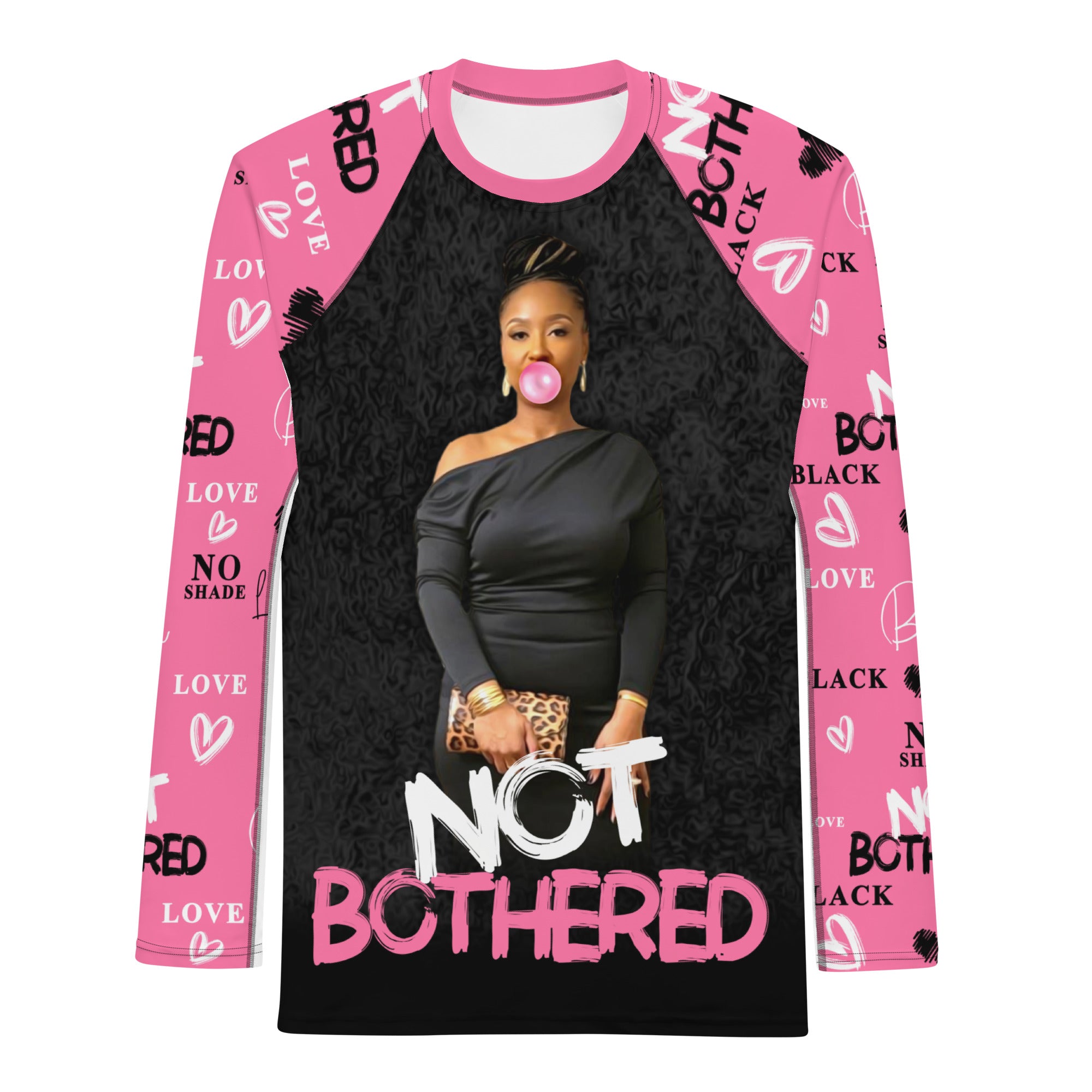 Pink Un-Bothered Beard Cult Men's Rash Guard